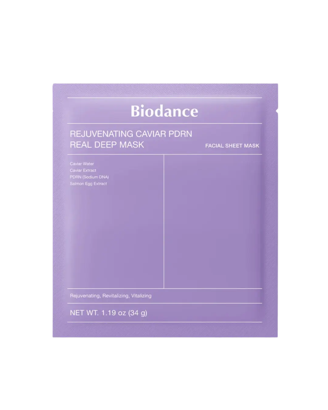 Biodance - Rejuvenating Caviar PDRN Real Deep Mask 1pz