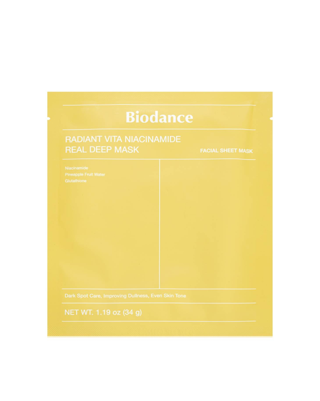 Biodance - Radiant Vita Niacinamide Real Deep Mask 1pz