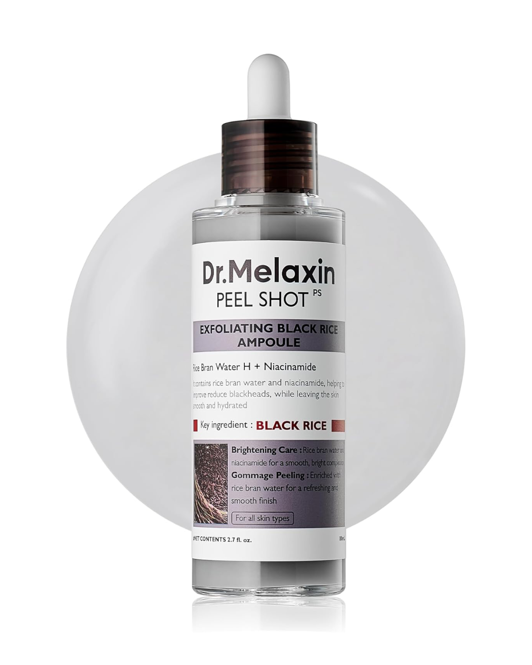 Dr Melaxin - Peel Shot Exfoliant Black Rice Ampoule 80ml