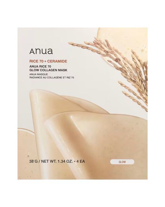 ANUA - 4PZS RICE 70 GLOW COLLAGEN MASK